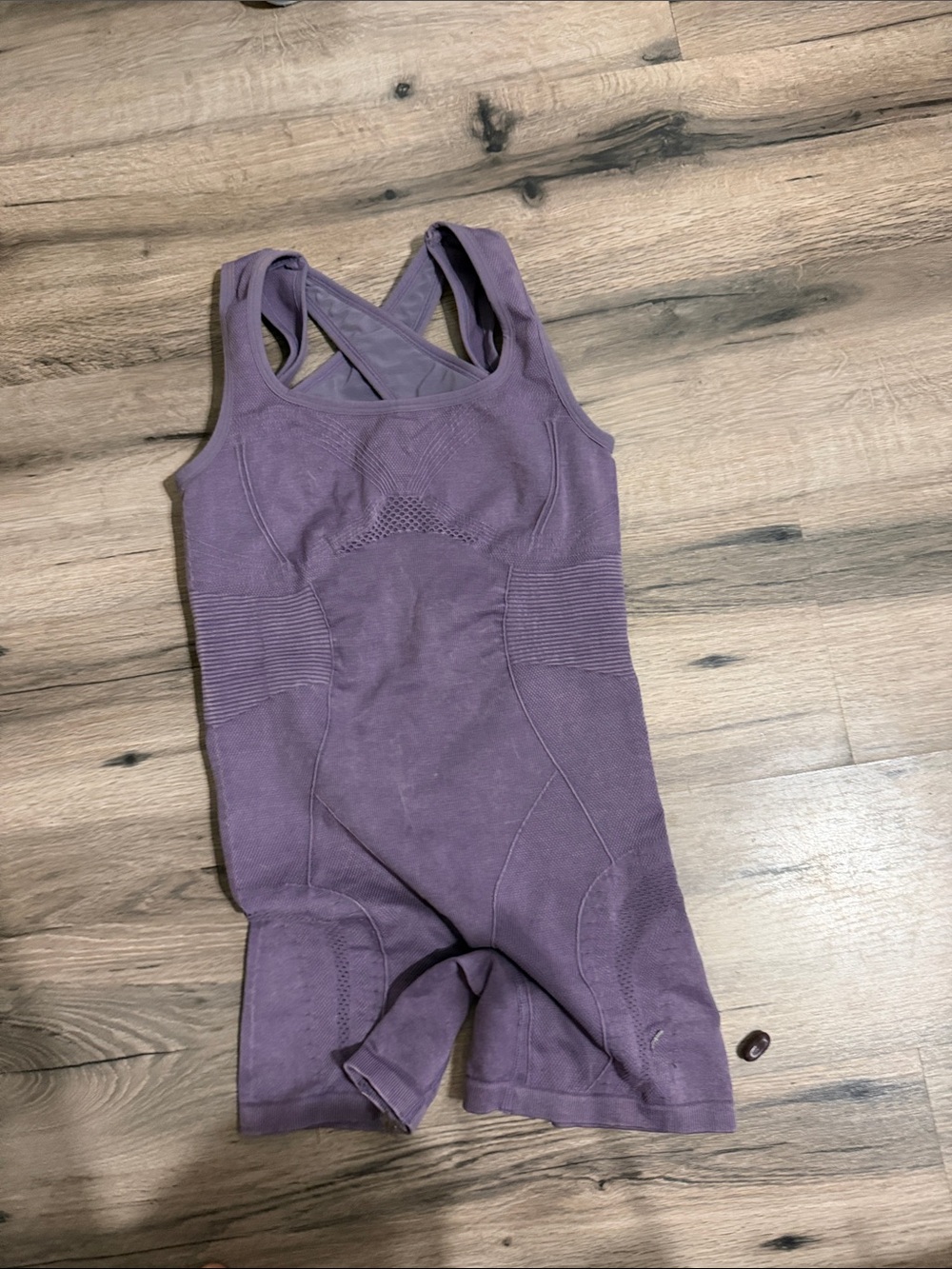 wonmens Purple Crossback One-Piece Romper